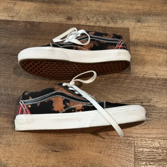 Vans Zip Up Shoes Old Skool Tartan Daze Punk Skate Spiked Plaid M 6 W 7.5 - Picture 10 of 16